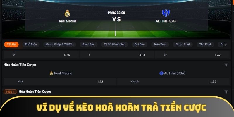 Ví dụ về 1 mã kèo hoàn tiền cược có thật tại 1 sảnh cược Ví dụ về 1 mã kèo hoàn tiền cược có thật tại 1 sảnh cược