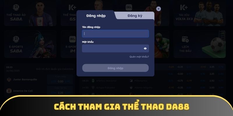 Chơi thể thao DA88 đơn giản và minh bạch Chơi thể thao DA88 đơn giản và minh bạch